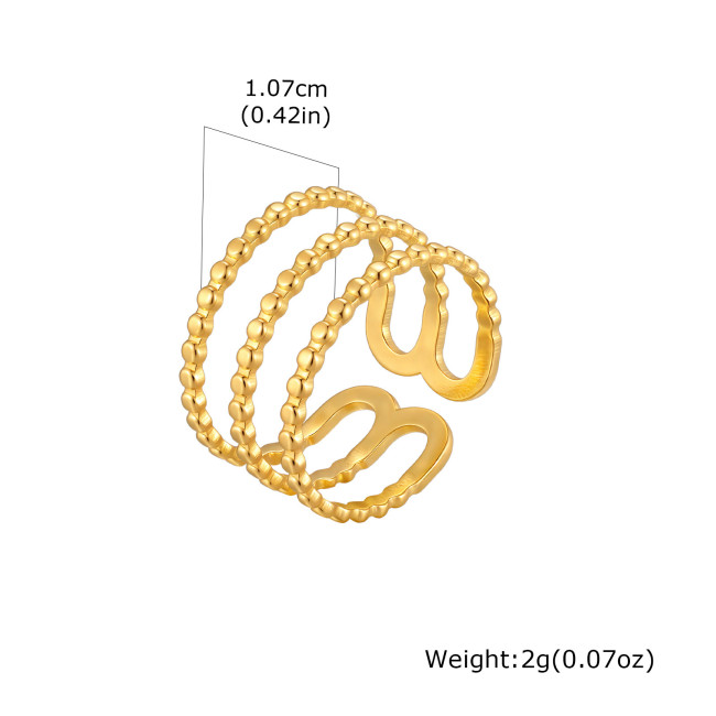 Wholesale Gold Statement Open Rings