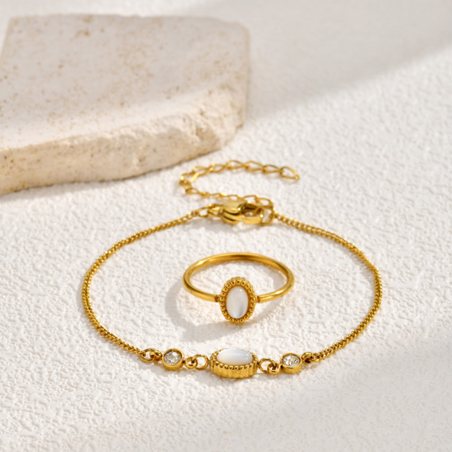Wholesale 18K Gold Plated Stainless Steel Jewelry Set