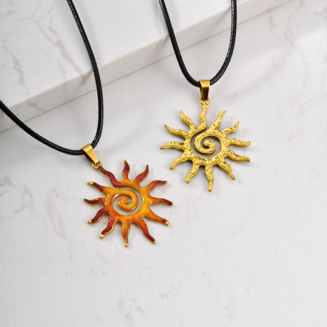 Wholesale Stainless Steel Sun Spiral Pendant