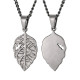 Wholesale Stainless Steel Vintage Leaf Pendant