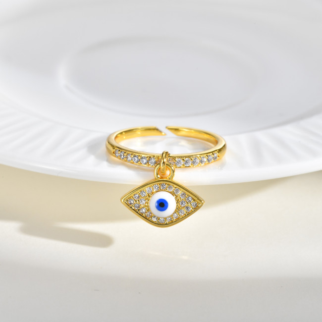 Wholesale Copper Evil Eye Charm Ring