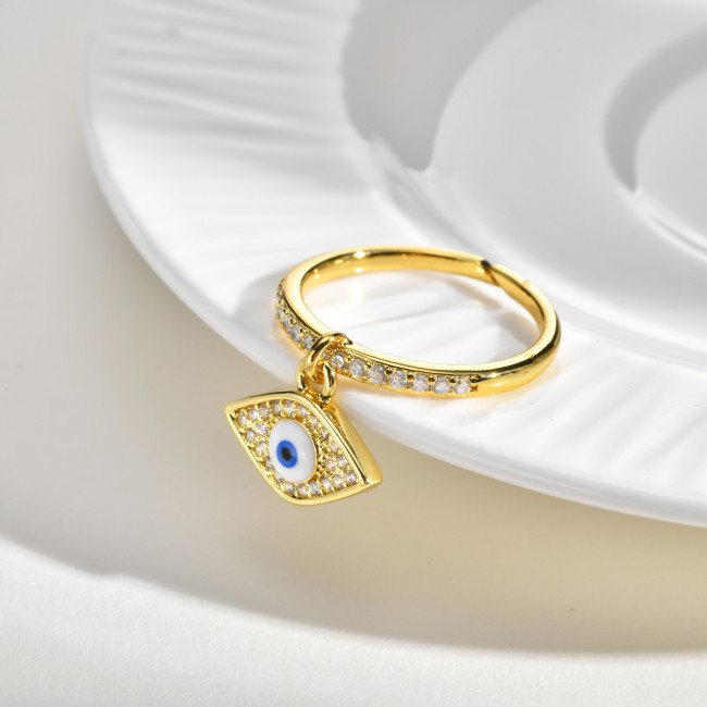 Wholesale Copper Evil Eye Charm Ring