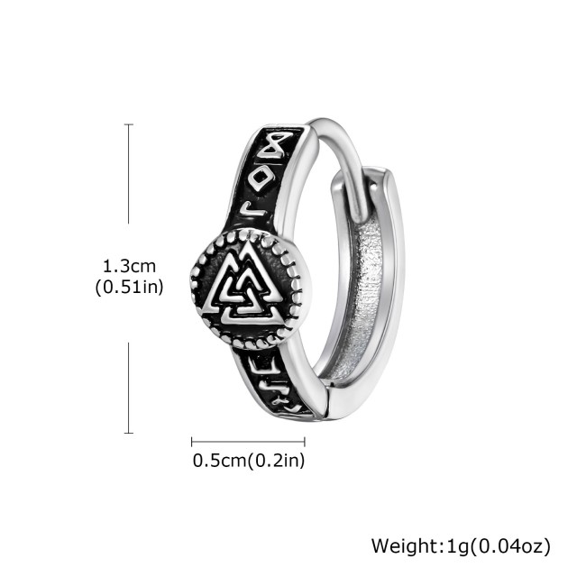 Wholesale Stainless Steel Viking Hoop Earrings