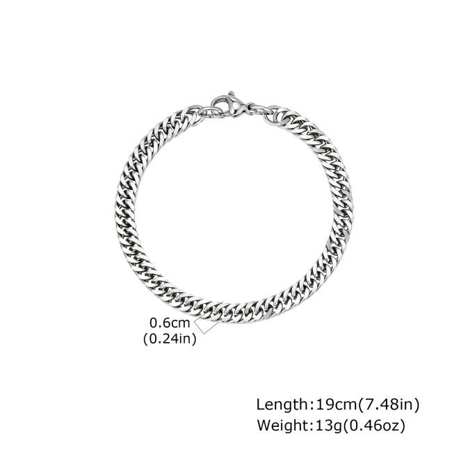 Wholesale Stainless Steel Cuban Link Bracelet