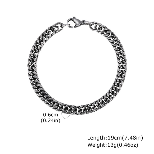 Wholesale Stainless Steel Cuban Link Bracelet