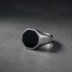 Wholesale Men's Stainless Steel Octagon Signet Ring