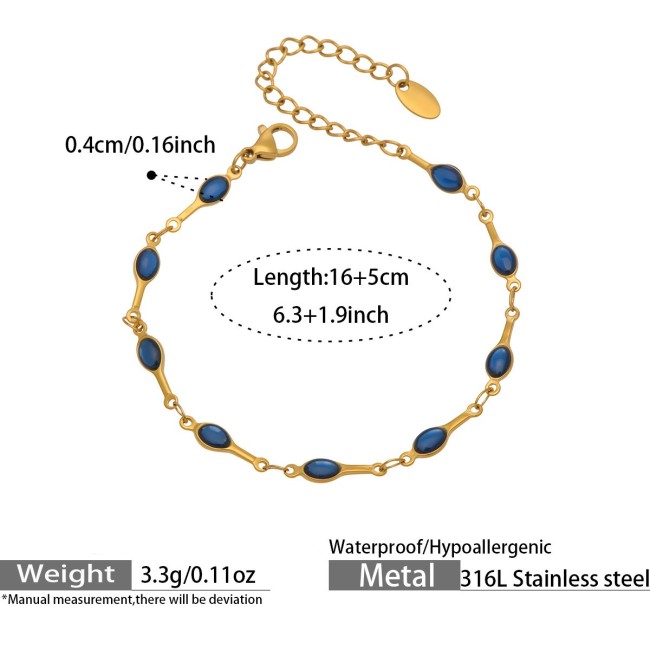 Wholesale Colorful Enamel Olive Link Jewelry Set