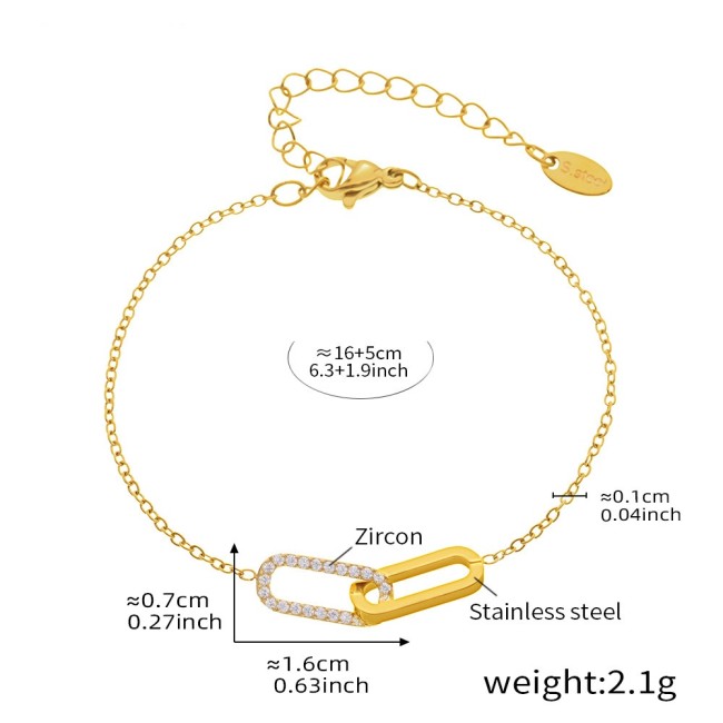 Wholesale Interlocking Oval Link Jewelry Set
