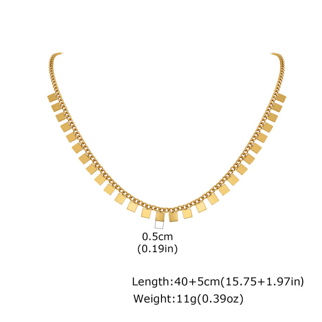 Wholesale Stainless Steel Geometric Charm Choker