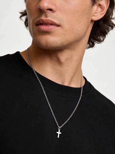 Wholesale Stainless Steel Plain Cross Pendant Necklace