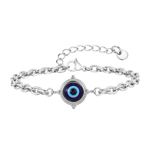 Wholesale Stainless Steel Evil Eye Charm Bracelet