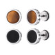 Wholesale Stainless Steel Tiger Eye Stud Earrings