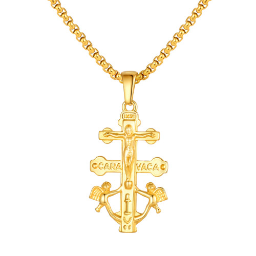 Wholesale 18K Gold Plated Caravaca Cross Pendant