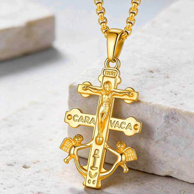 Wholesale 18K Gold Plated Caravaca Cross Pendant