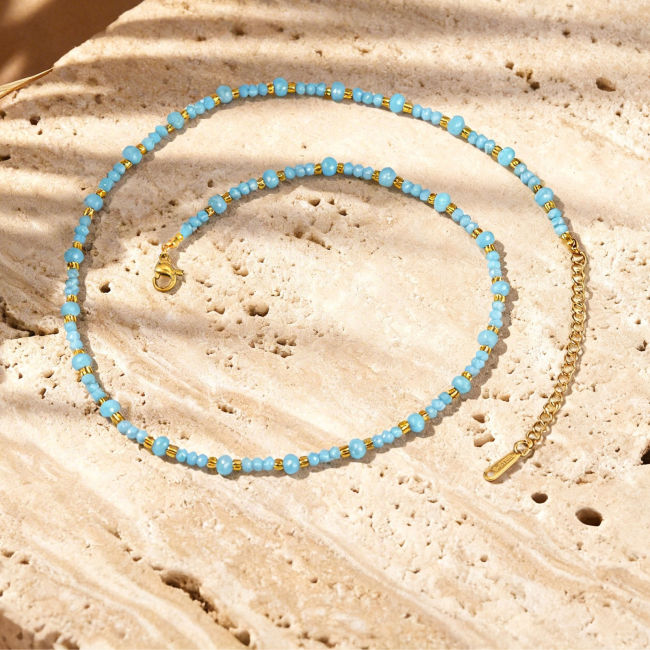 Wholesale Minimalist Dainty Beaded Layering Necklace