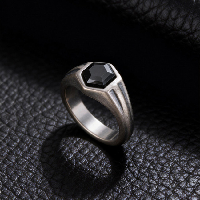 Wholesale Antique Stainless Steel Signet Ring
