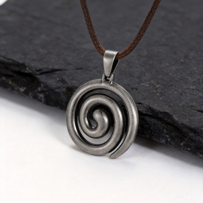 Wholesale Antique Finish Stainless Steel Spiral Pendant