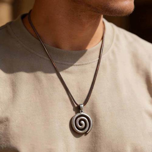 Wholesale Antique Finish Stainless Steel Spiral Pendant