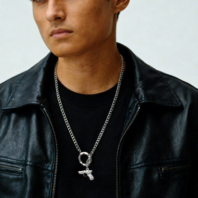Wholesale Stainless Steel Pistol Gun Pendant