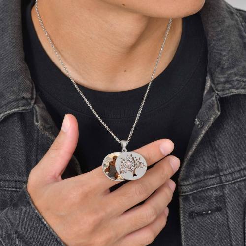 Wholesale Stainless Steel Tree of Life DIY Photo Necklace