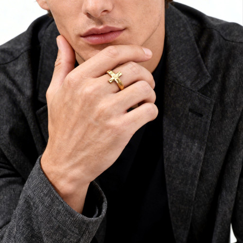 Wholesale Stainless Steel Crucifix Open Ring