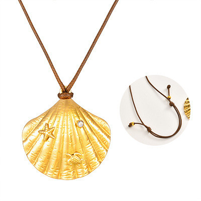Wholesale Gold Plated Scallop Shell Pendant