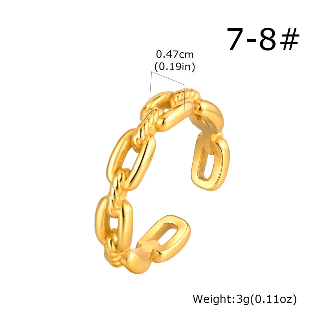 Wholesale Stainless Steel Twisted Rope Link Open Ring