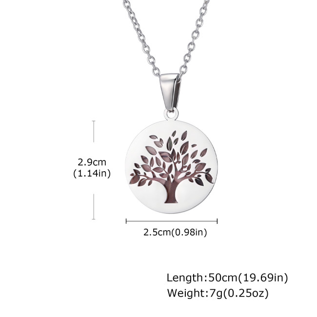 Wholesale Stainless Steel Tree of Life DIY Photo Necklace