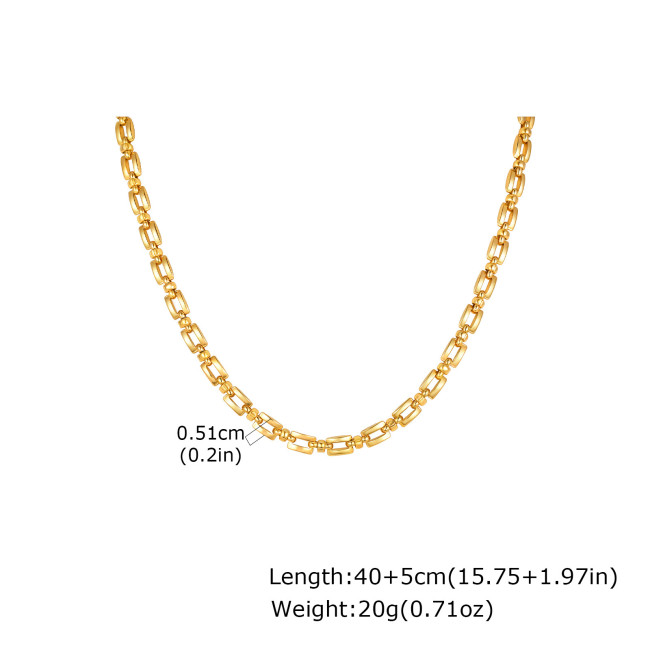 Wholesale Steel Industrial Geometric Link Chain Jewelry Set