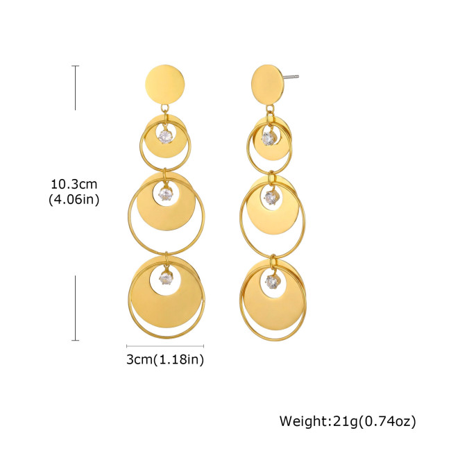 Wholesale Gold Plated Pearl & Flower Statement Dangle Earrings