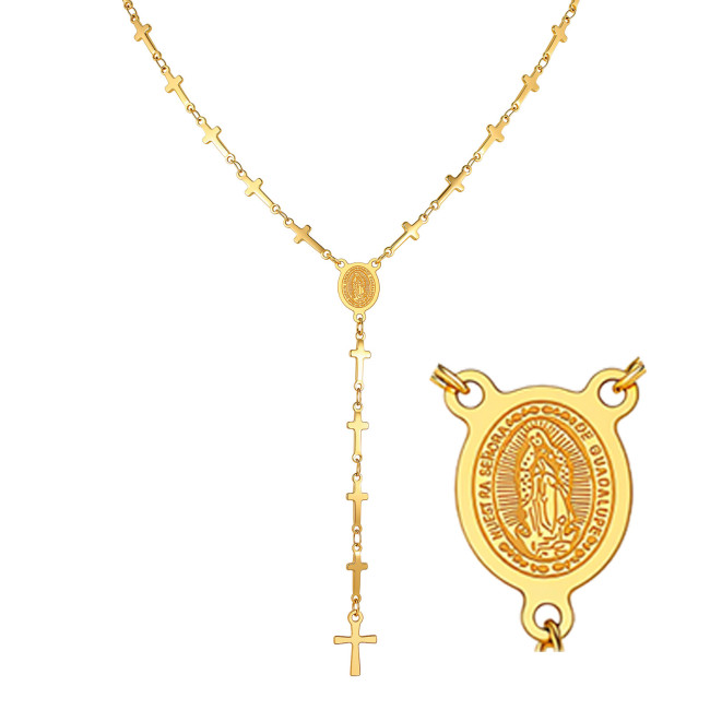 Wholesale Gold Plated Rosary Necklace