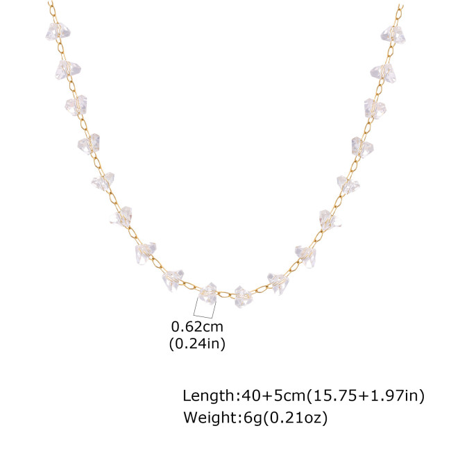 Wholesale Gold Plated Raw Crystal Style Zircon Jewelry Set