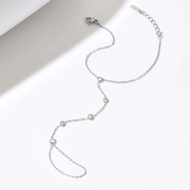 Wholesale Stainless Steel Puffy Heart Slave Bracelet