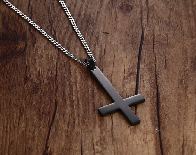 Wholesale Stainless Steel Inverted Cross Pendant