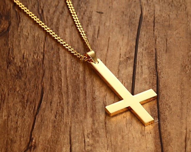 Wholesale Stainless Steel Inverted Cross Pendant