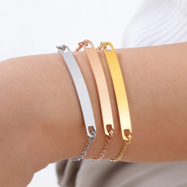 Wholesale Stainless Steel Women Engravable Bracelet