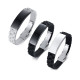 Wholesale Engravable Stainless Steel ID Black Silicone Bracelet