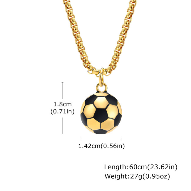 Wholesale Stainless Steel Mens Accessories Football Pendant