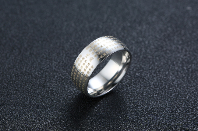 Wholesale Stainless Steel Thumb Scriptures Rings for Men