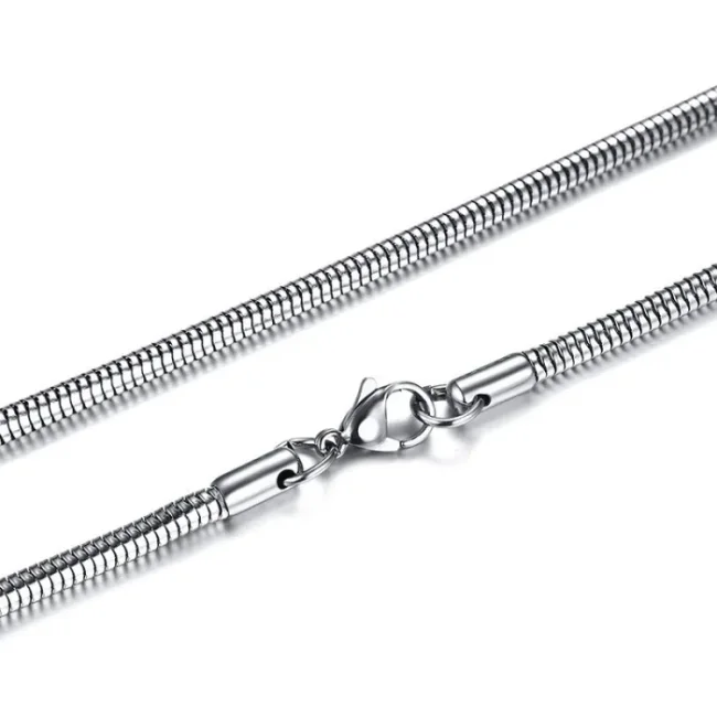 Wholesale Stainless Steel Round Snake Chain Necklace