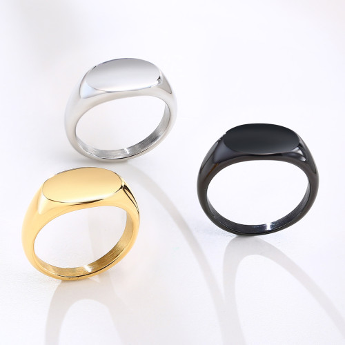 Wholesale Steel Women's Engraving Signet Ring