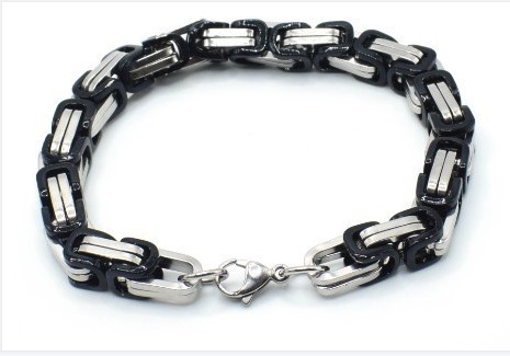 Wholesale Stainless Steel Byzantine Chain Bracelet For Men