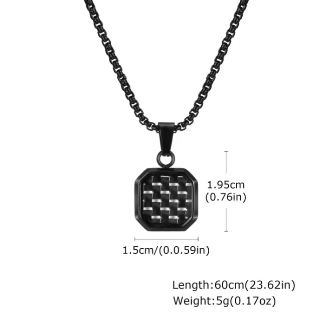 Wholesale Stainless Steel Men's Octagonal Enamel Pendant