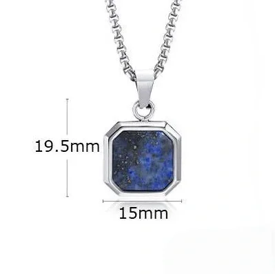 Wholesale Stainless Steel Men's Octagonal Enamel Pendant