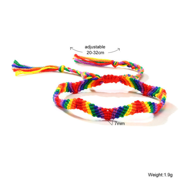 Wholesale Unique Rainbow Braided Bracelet