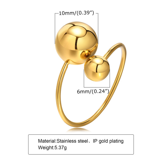 Wholesale Stainless Steel Women Elegant Staggered Ring