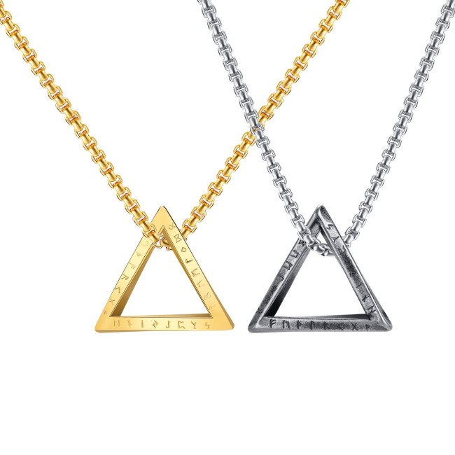 Wholesale Stainless Steel Viking Triangle Pendant