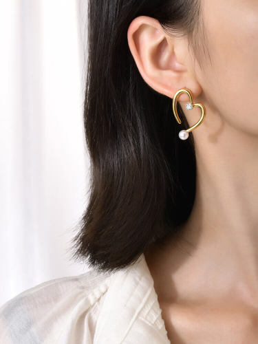 Wholesale Stainless Steel Heart Earring