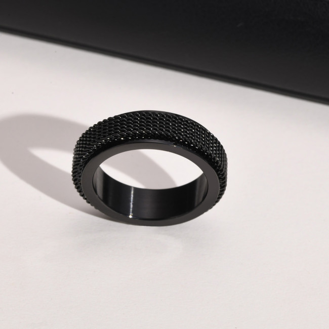 Wholesale Stainless Steel Mens Mesh Spinner Ring