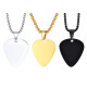 Wholesale Stainless Steel Engravable Guitar Pick Necklace